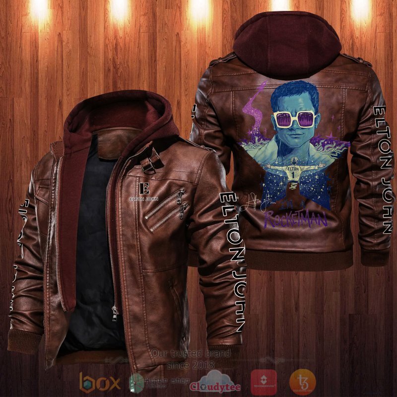 BEST Sir Elton Hercules John 2D Leather PU Jacket 2 Sir Elton Hercules John Leather Jacket 1