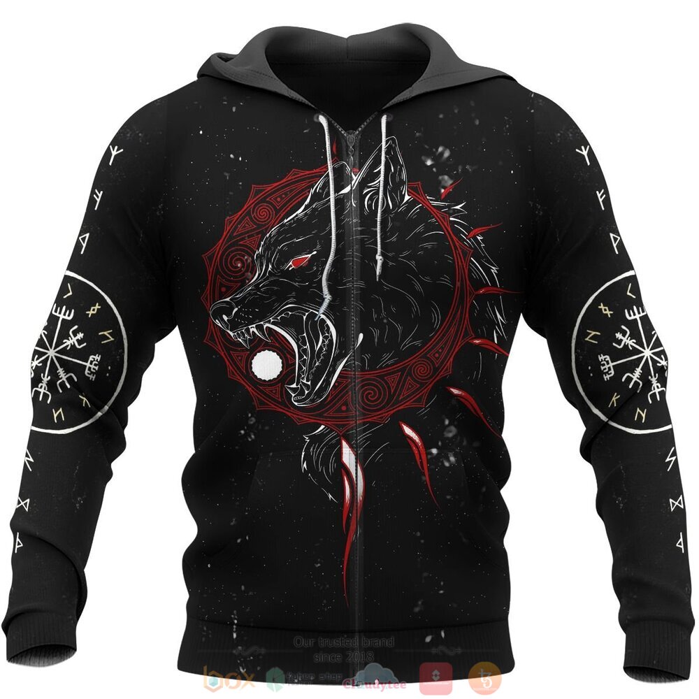 Skoll and Hati black jersey shirt, hoodie 3 Skoll and Hati black 3d shirt hoodie 1 2