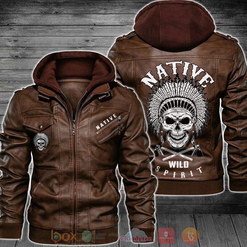 Skull American Native Wild Spirit leather jacket