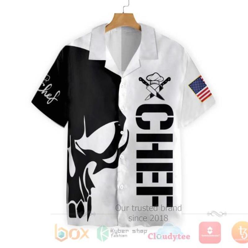BEST Skull Chef American Flag 3D All Over Printed Hawaiian Shirt 5 Skull Chef American Flag Hawaiian Shirt