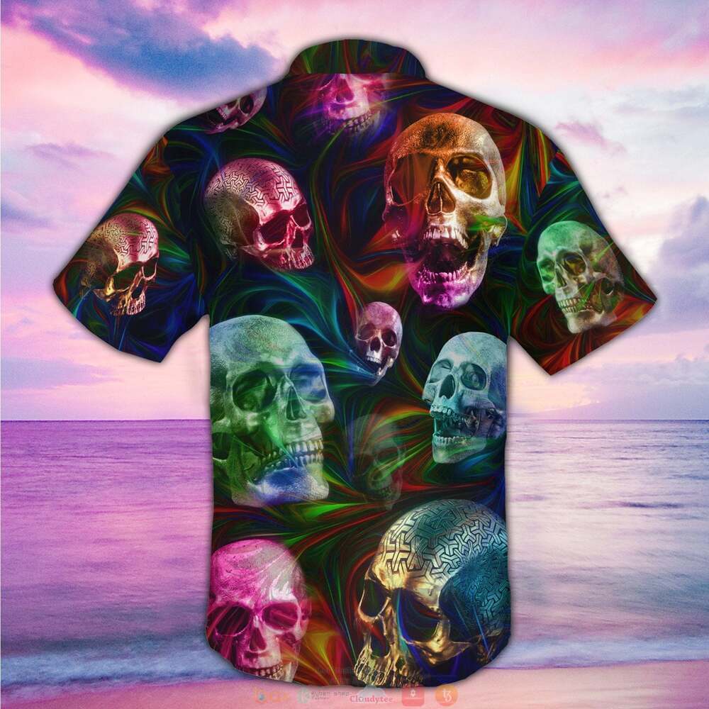 NEW Skull Colorful hawaiian shirt 2 Skull Colorful hawaiian shirt 1