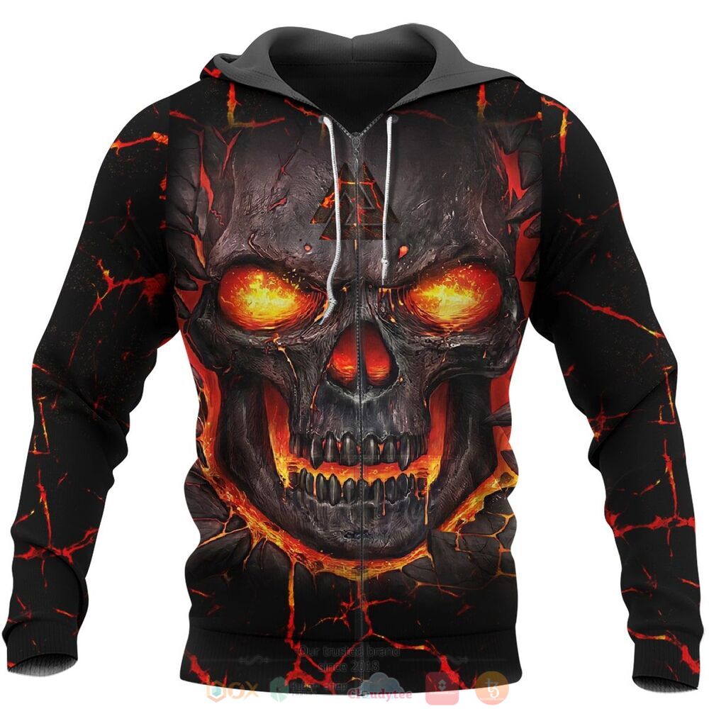 Skull Lava Valknut Viking jersey shirt, hoodie 3 Skull Lava Valknut Viking 3d shirt hoodie 1 2
