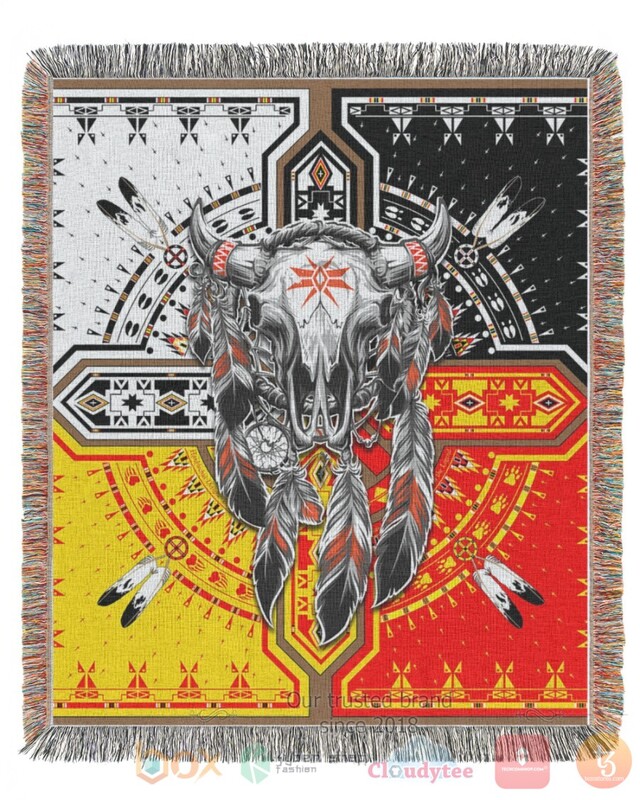 BEST Skull Native Animal American Pattern Sherpa Blanket Sherpa Fleece Sherpa Blanket 8 Skull Native Animal American Pattern Blanket Sherpa Fleece Blanket