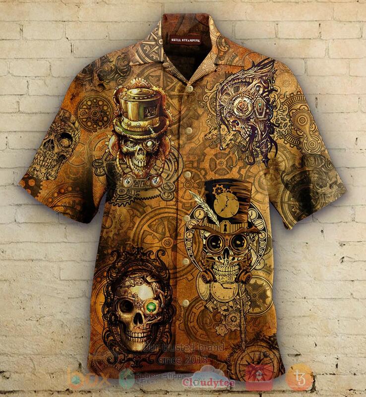 Skull Steampunk Hawaiian Shirt