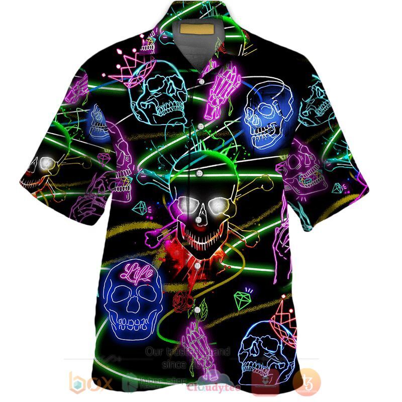 Skulls 3D Light Hawaiian Shirt