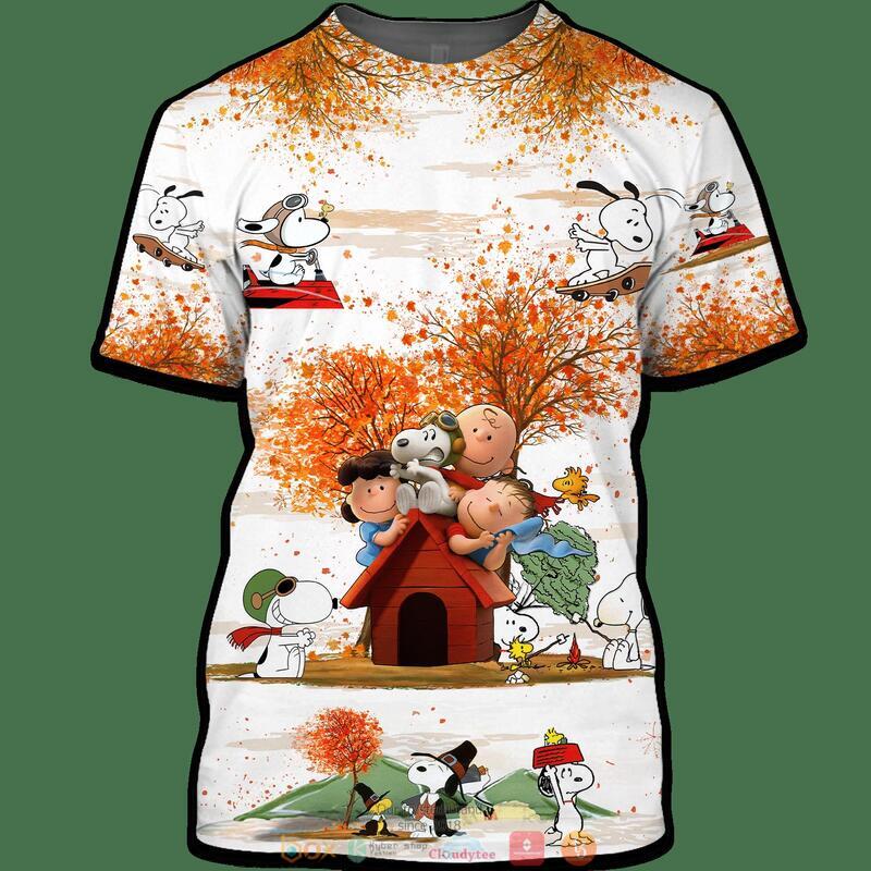 Snoopy And Charlie Brown Autumn Time 3D Shirt, Hoodie 4 Snoopy And Charlie Brown Autumn Time 3D Shirt Hoodie 1 2 3