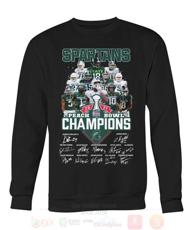BEST Spartans Peach Bowl Champions All Over Print 3D Shirt, Hoodie Hoodie, Shirt 1 Spartans Peach Bowl Champions 3D Hoodie Shirt