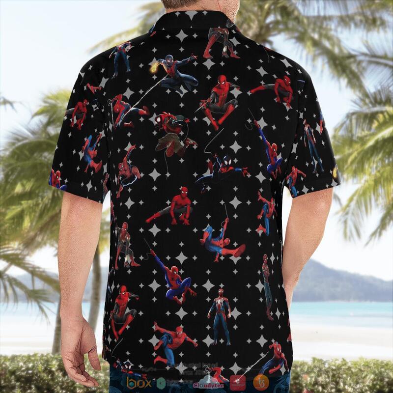 Spider Man Black Hawaiian Shirt 4 Spider Man Black Hawaiian Shirt 1 2 3