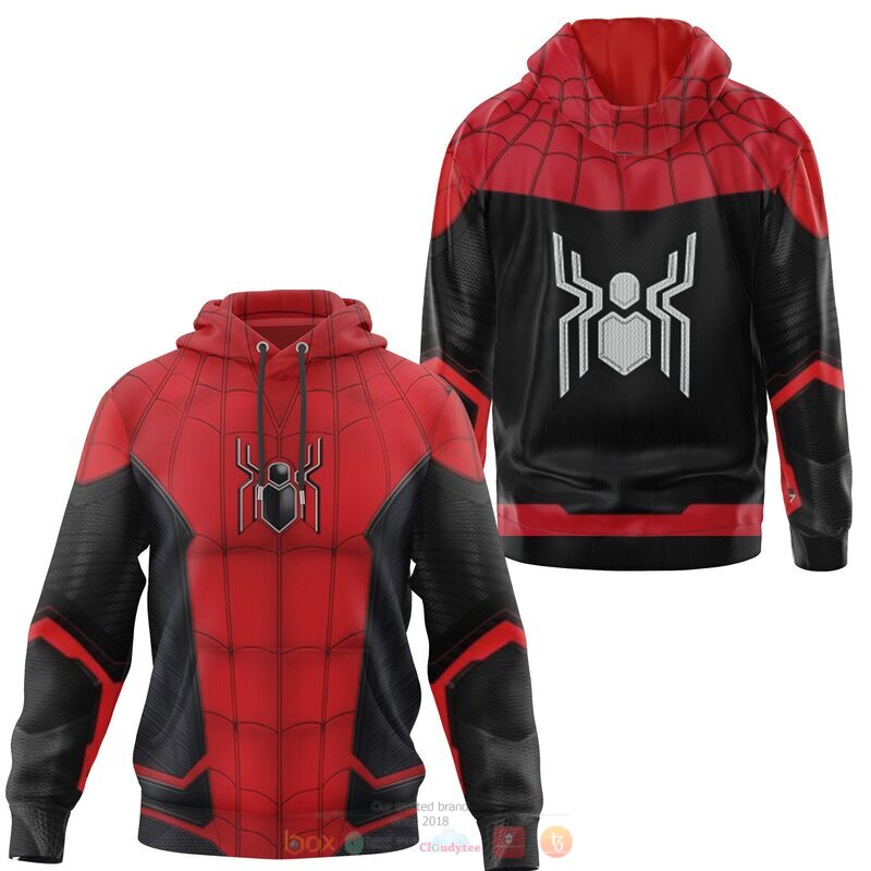 Spider Man red 3d over printed shirt, hoodie 1 Spider Man red 3d over printed shirt hoodie