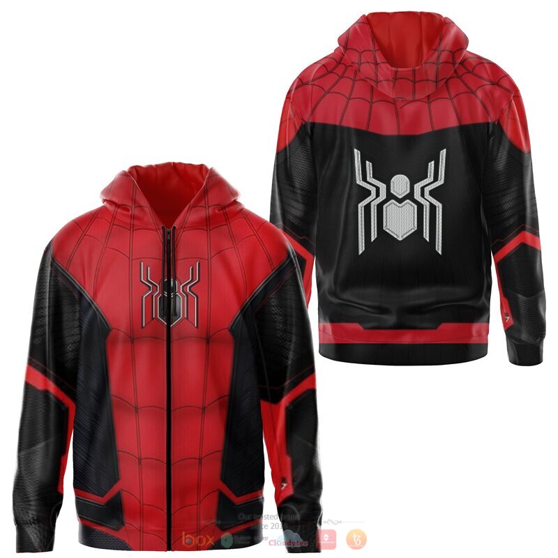 Spider Man red 3d over printed shirt, hoodie 4 Spider Man red 3d over printed shirt hoodie 1 2 3