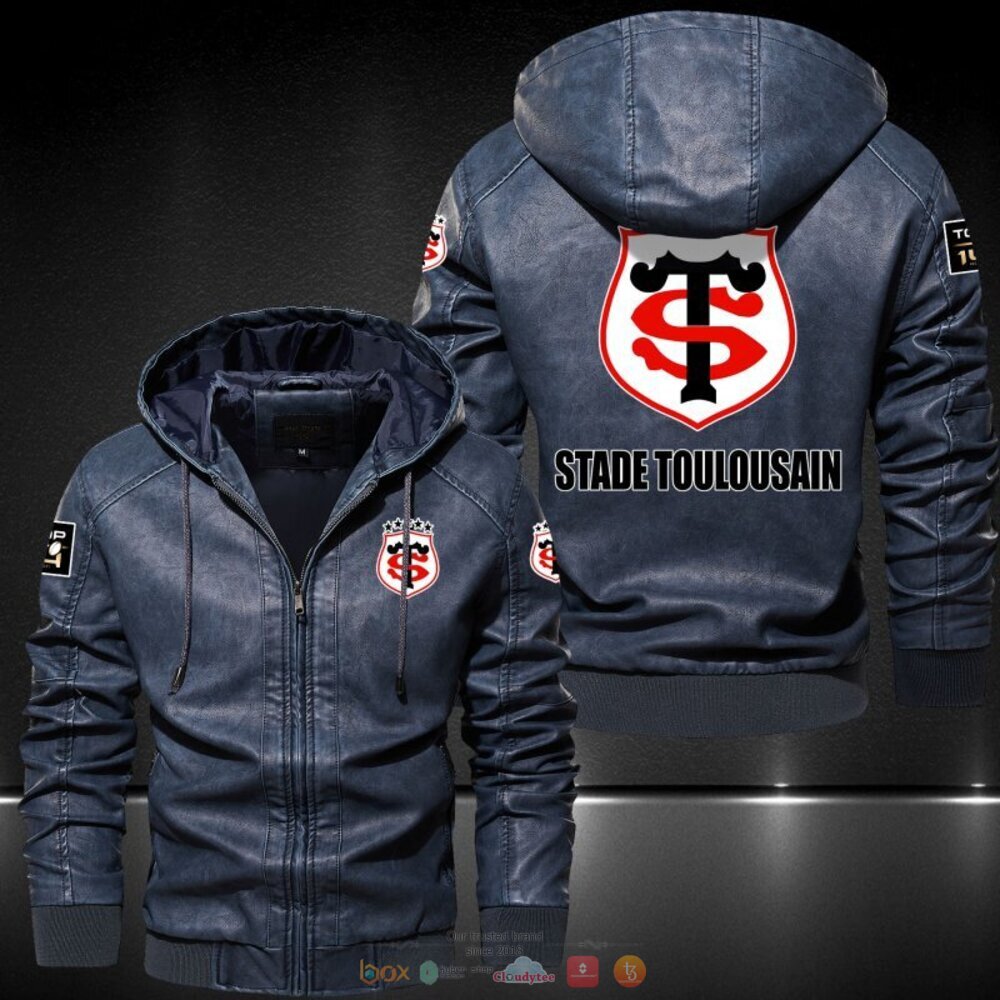 Stade Toulousain Rugby Top 14 Hat Leather Jacket 2 Stade Toulousain Rugby Top 14 Leather Jacket Hat 1