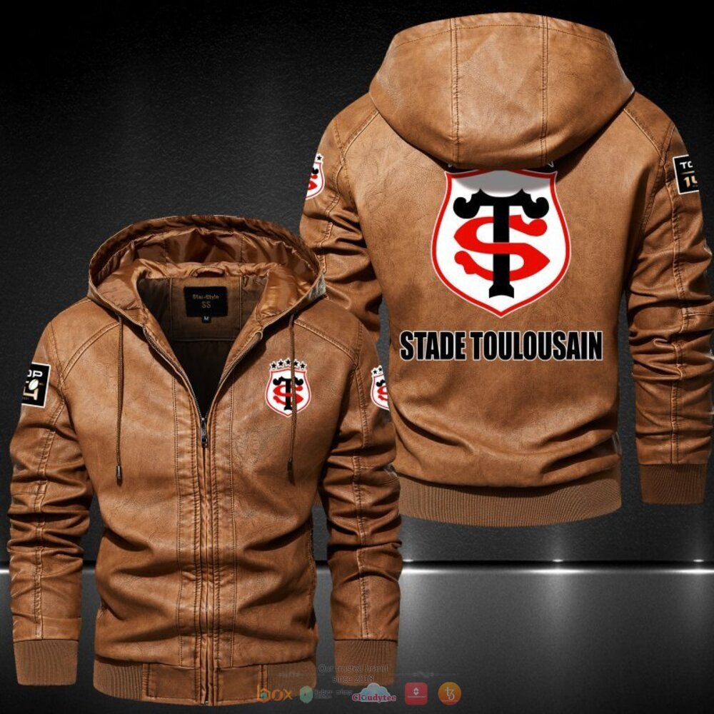 Stade Toulousain Rugby Top 14 Hat Leather Jacket 3 Stade Toulousain Rugby Top 14 Leather Jacket Hat 1 2