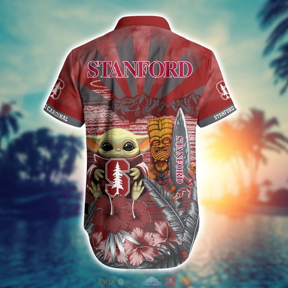 Stanford Cardinal Baby Yoda NCAA Hawaiian Shirt, Shorts 3 Stanford Cardinal NCAA Baby Yoda Hawaiian Shirt Shorts 1 2