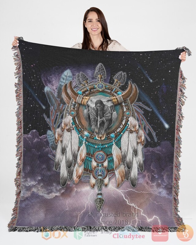 BEST Star Sky Native American Pattern Sherpa Blanket 2 Star Sky Native American Pattern Blanket 1