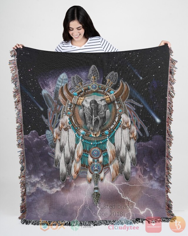 BEST Star Sky Native American Pattern Sherpa Blanket 3 Star Sky Native American Pattern Blanket 1 2