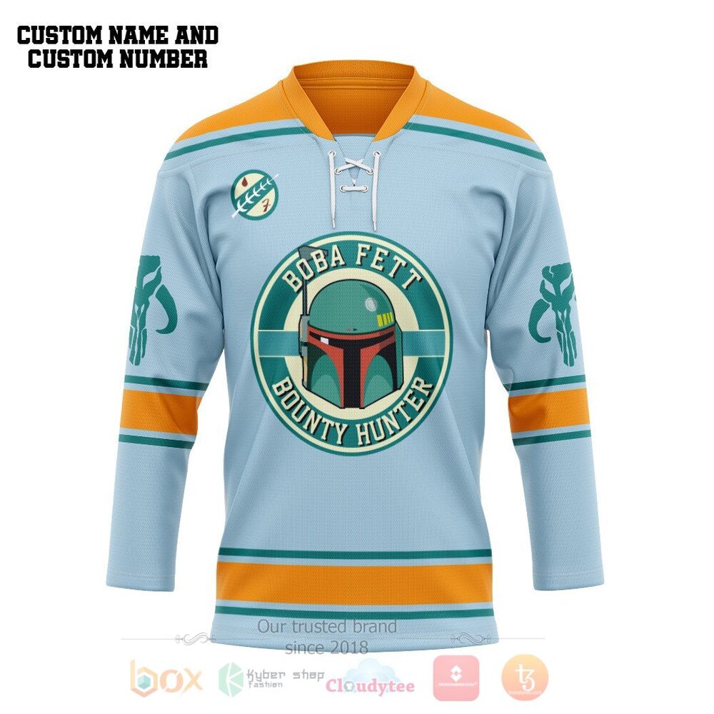 Star Wars Boba Fett Bounty Hunter Personalized Hockey Jersey