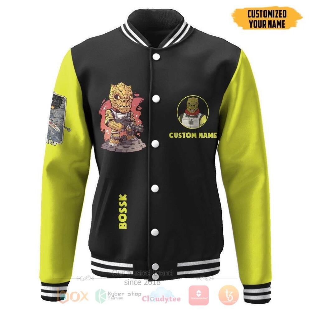 BEST Star Wars Bossk Personalized 3D Baseball Jacket 2 Star Wars Bossk Personalized Baseball Jacket 1