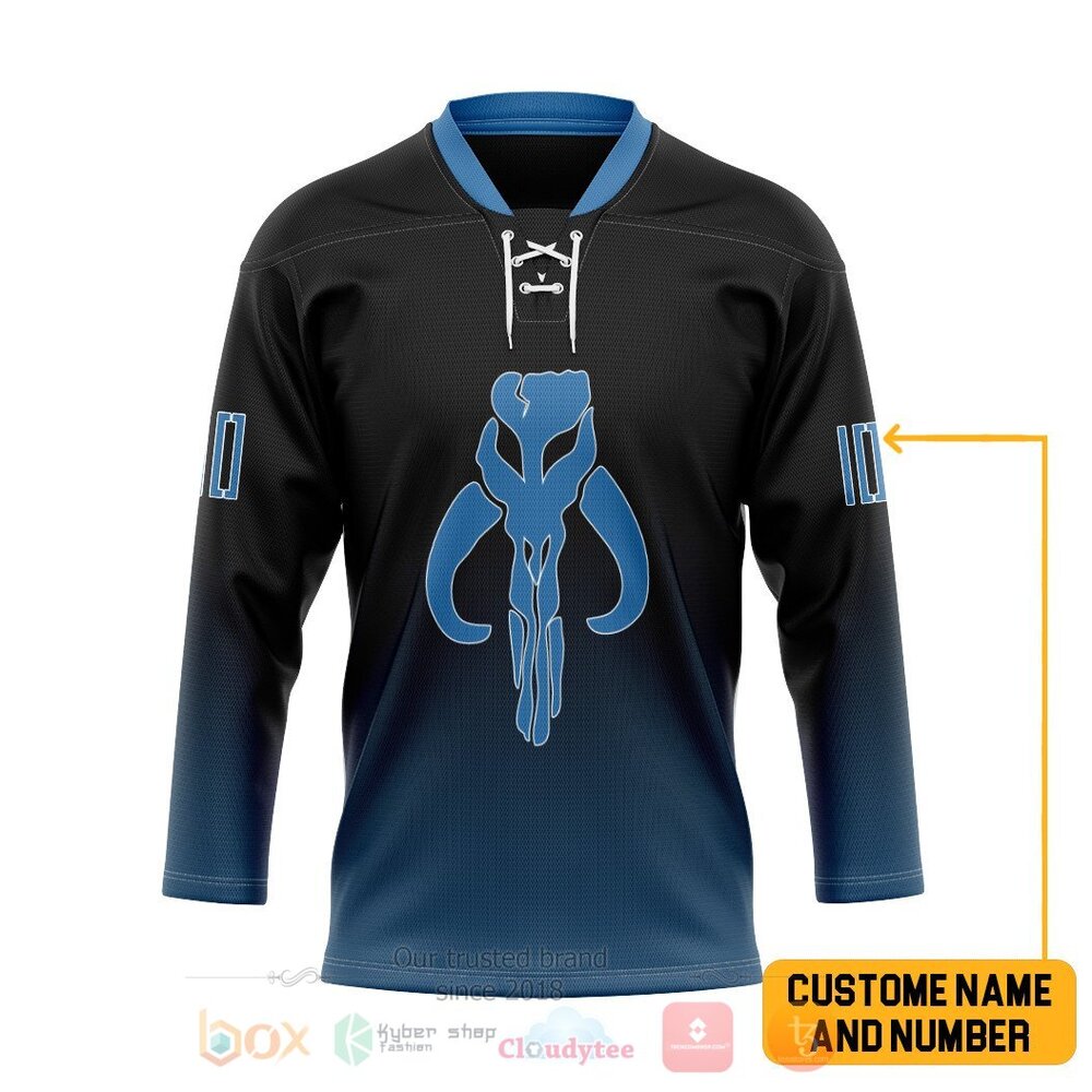 Star Wars Mandalorian Jango Fett Personalized Hockey Jersey
