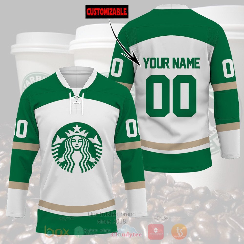Starbucks Coffee Personalized Hockey Jersey