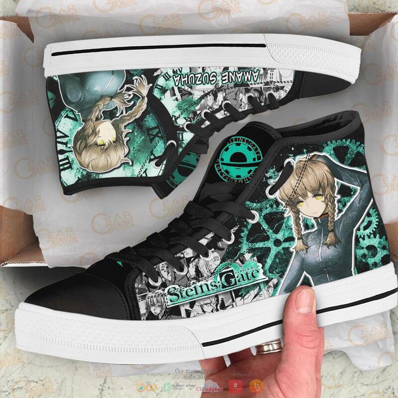 Steins Gate Amane Suzuha canvas high top shoes 1
