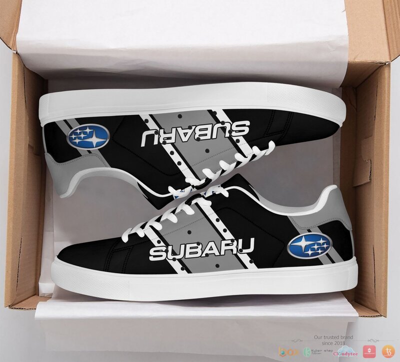 Subaru black grey Stan Smith low top shoes