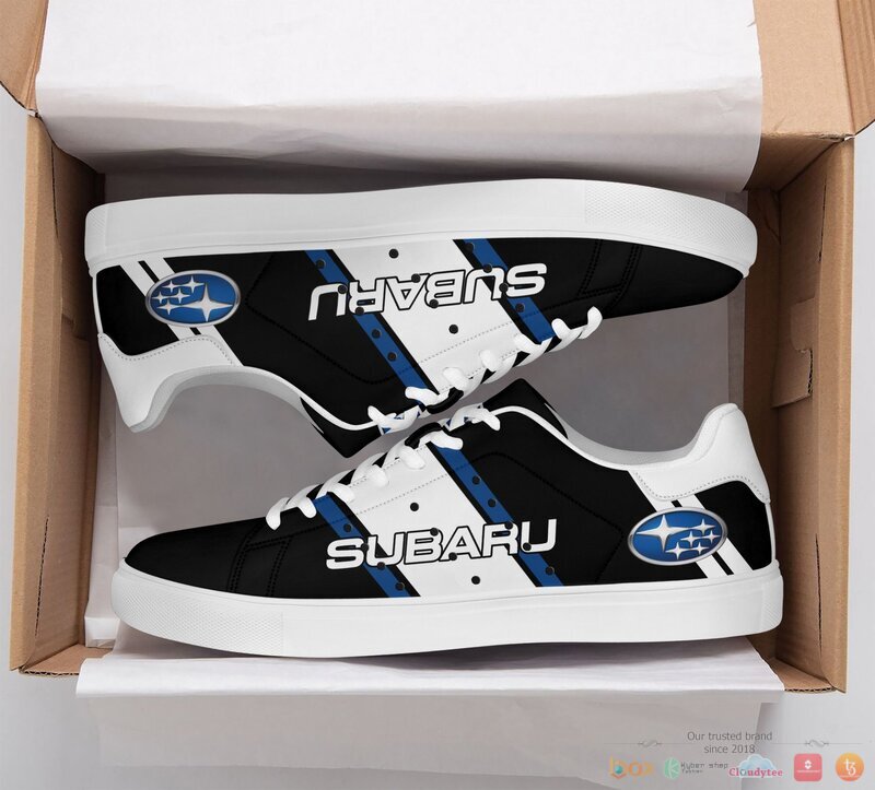 Subaru black navy Stan Smith low top shoes