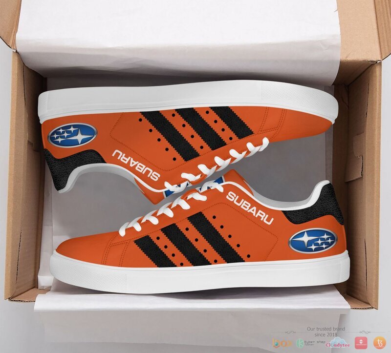 Subaru black orange Stan Smith low top shoes