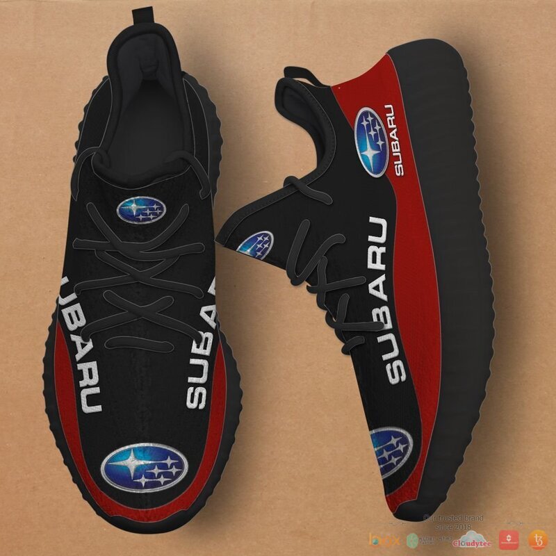 Subaru dark red Yeezy Sneaker shoes 3 Subaru dark red Yeezy Sneaker shoes 1 2