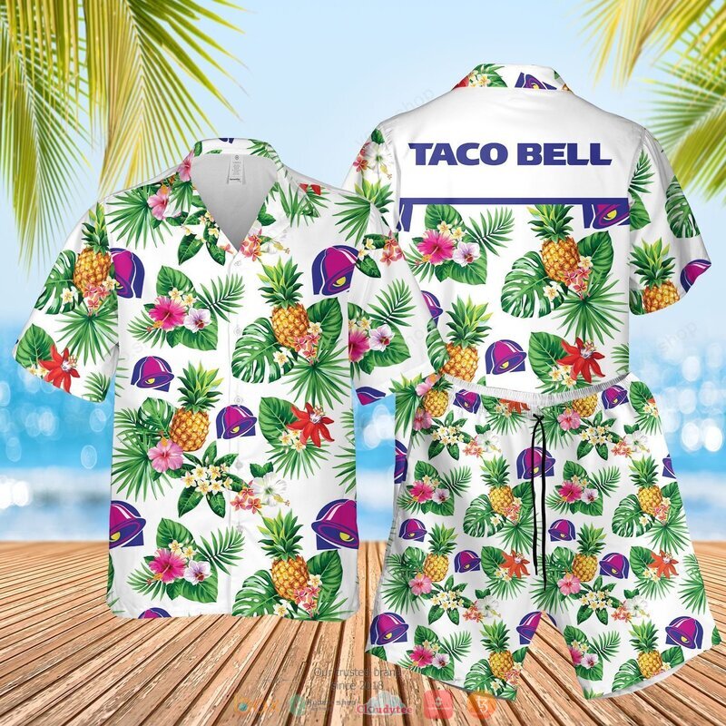 Taco bell Aloha Summer Hawaiian Shirt short