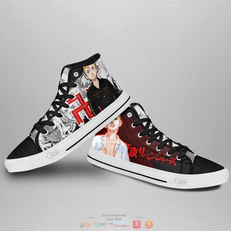 Takemichi Hanagaki Anime Tokyo Revengers high top canvas shoes 4 Takemichi Hanagaki Anime Tokyo Revengers canvas high top shoes 1 2 3
