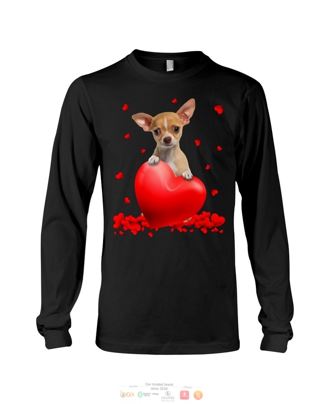 Valentine Hearts Tan Chihuahua hoodie, shirt 4 Tan Chihuahua Valentine Hearts shirt hoodie 1 2 3