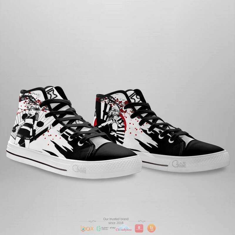 Temari Anime Naruto high top canvas shoes 3 Temari Anime Naruto canvas high top shoes 1 2
