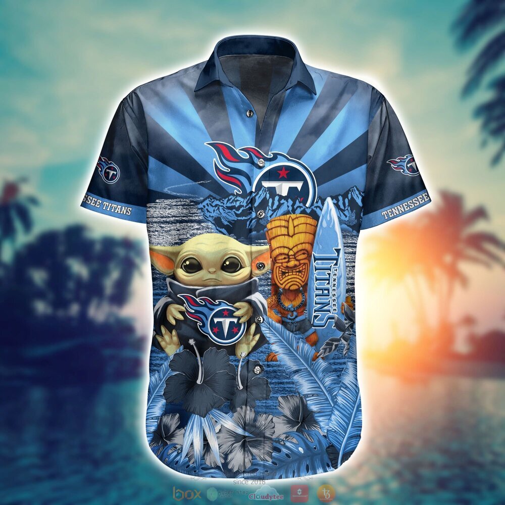 Tennessee Titans Baby Yoda NFL Hawaiian Shirt, Shorts 2 Tennessee Titans NFL Baby Yoda Hawaiian Shirt Shorts 1