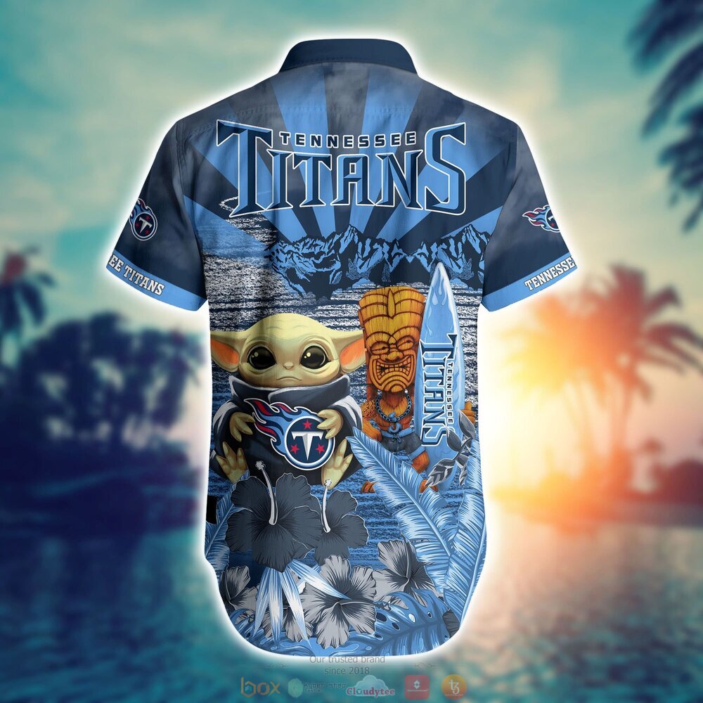 Tennessee Titans Baby Yoda NFL Hawaiian Shirt, Shorts 3 Tennessee Titans NFL Baby Yoda Hawaiian Shirt Shorts 1 2
