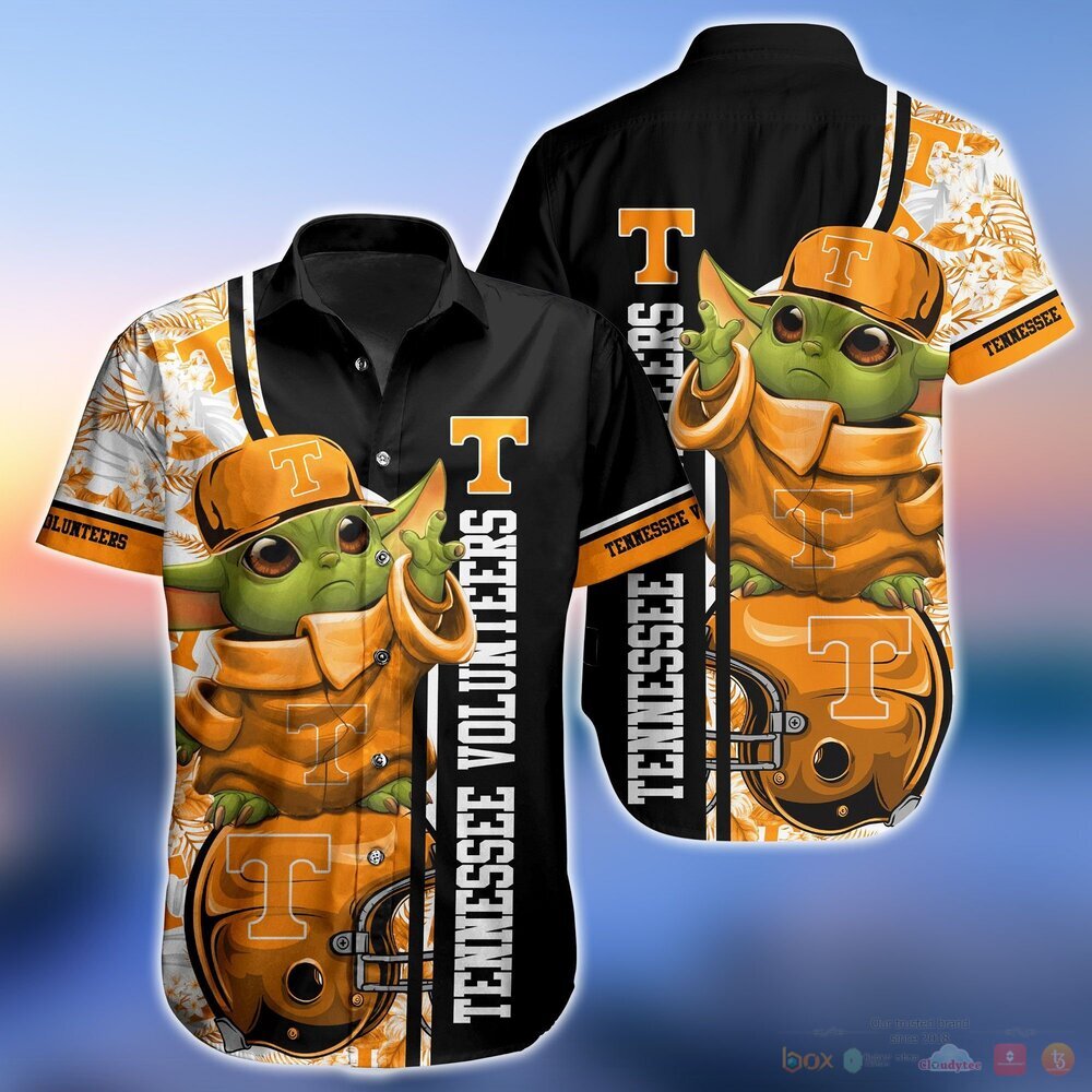 Tennessee Volunteers Baby Yoda NCAA Hawaiian Shirt and Shorts 2 Tennessee Volunteers NCAA Baby Yoda Hawaiian Shirt and Shorts 1