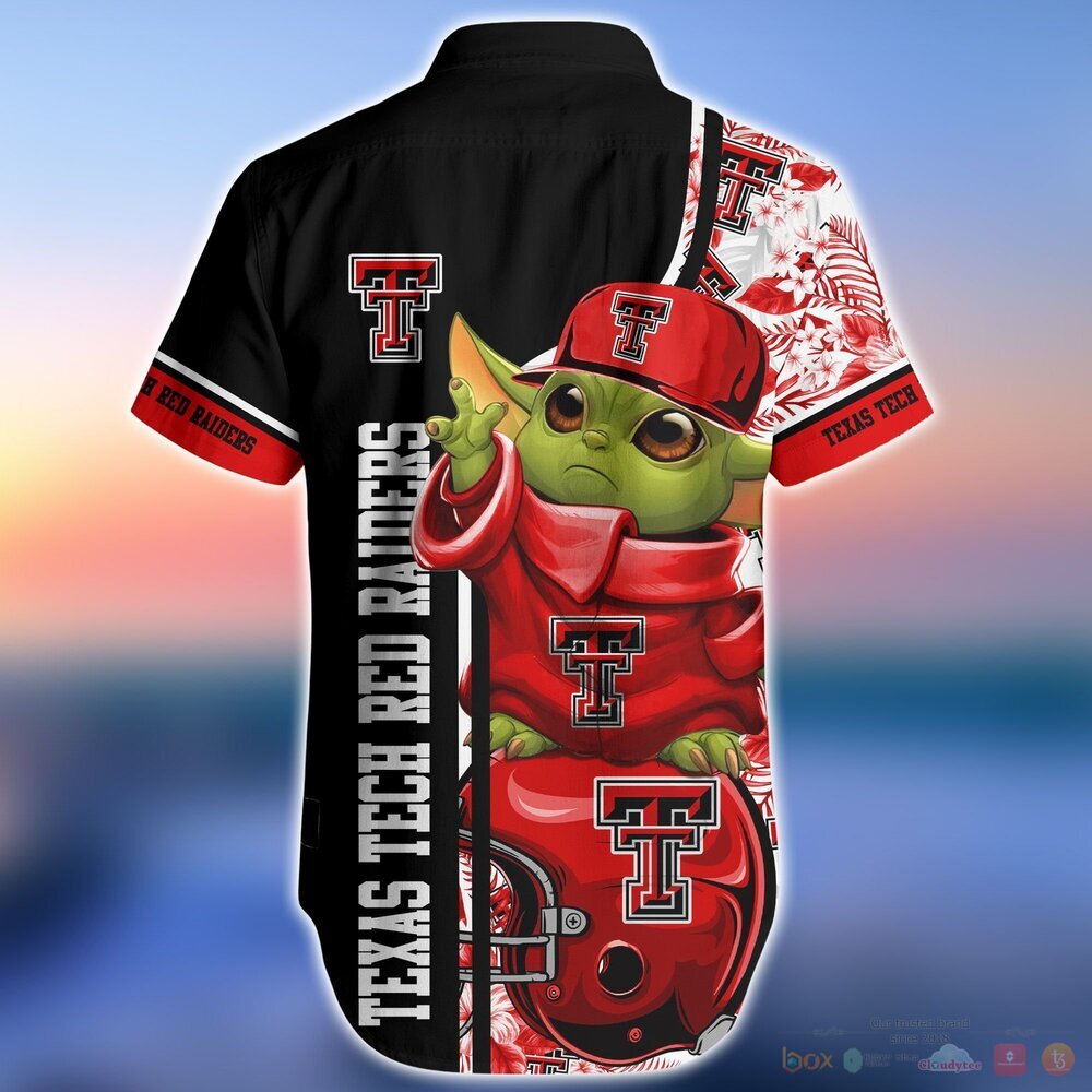 Texas Tech Red Raiders Baby Yoda NCAA Hawaiian Shirt and Shorts 4 Texas Tech Red Raiders NCAA Baby Yoda Hawaiian Shirt and Shorts 1 2 3