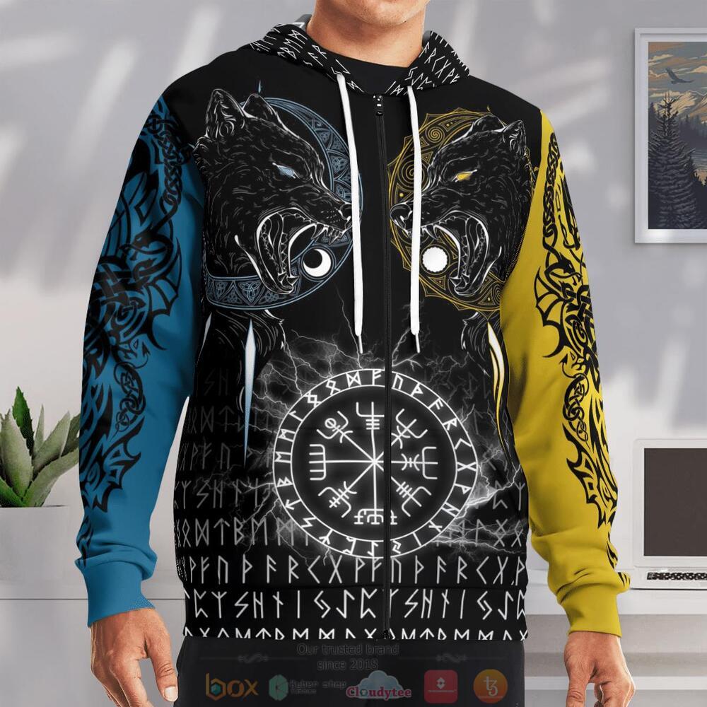The Sons of Fenrir Skoll and Hati Raven jersey shirt, hoodie 6 The Sons of Fenrir Skoll and Hati Raven 3d shirt hoodie 1 2 3 4 5