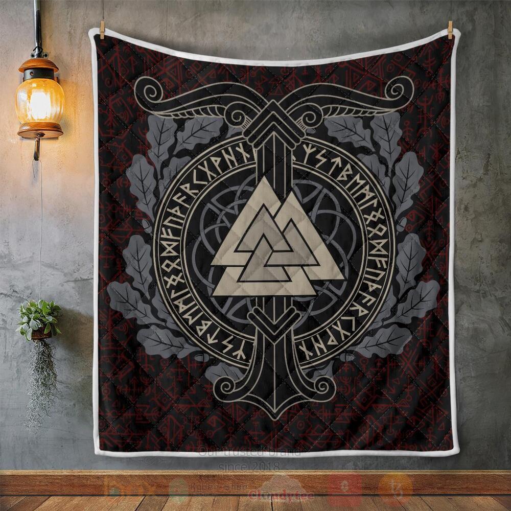 BEST The World Tree With Valknut Quilted 2 The World Tree With Valknut Quilt 1