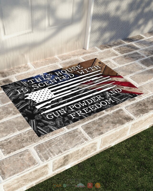 This House is Scented With Gun Powder and Freedom American flag doormat 3 This House is Scented With Gun Powder and Freedom American flag doormat 1 2