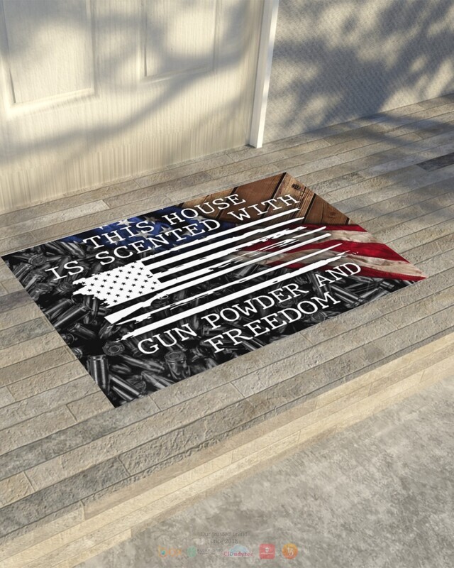 This House is Scented With Gun Powder and Freedom American flag doormat 4 This House is Scented With Gun Powder and Freedom American flag doormat 1 2 3