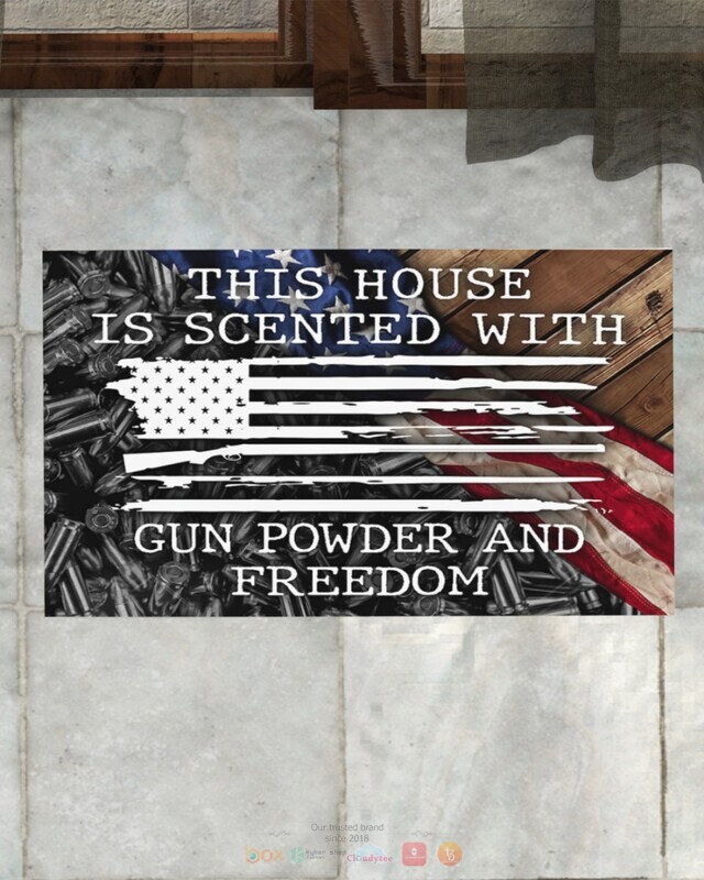 This House is Scented With Gun Powder and Freedom American flag doormat 5 This House is Scented With Gun Powder and Freedom American flag doormat 1 2 3 4