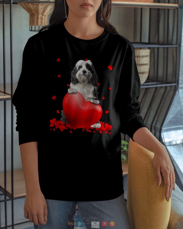 Valentine Hearts Tibetan Terrier hoodie, shirt 2 Tibetan Terrier Valentine Hearts shirt hoodie 1