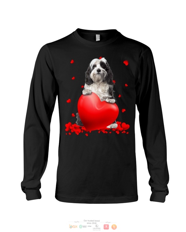 Valentine Hearts Tibetan Terrier hoodie, shirt 4 Tibetan Terrier Valentine Hearts shirt hoodie 1 2 3