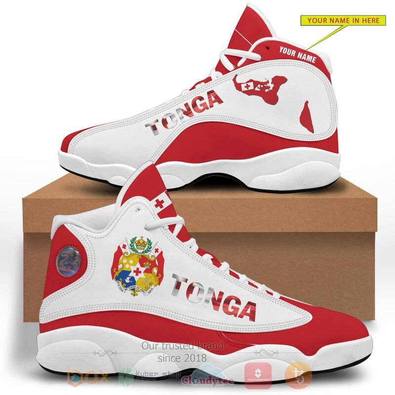BEST Tonga Personalized Air Jordan 13 Sneakers Sport Shoes 5 Tonga Personalized Air Jordan 13 Shoes 1 2 3 4
