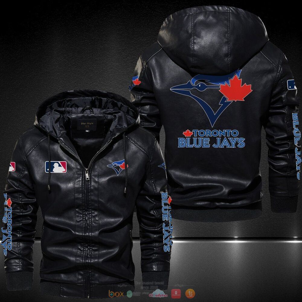 Toronto Blue Jays MLB Hat Leather Jacket 6 Toronto Blue Jays MLB Leather Jacket Hat