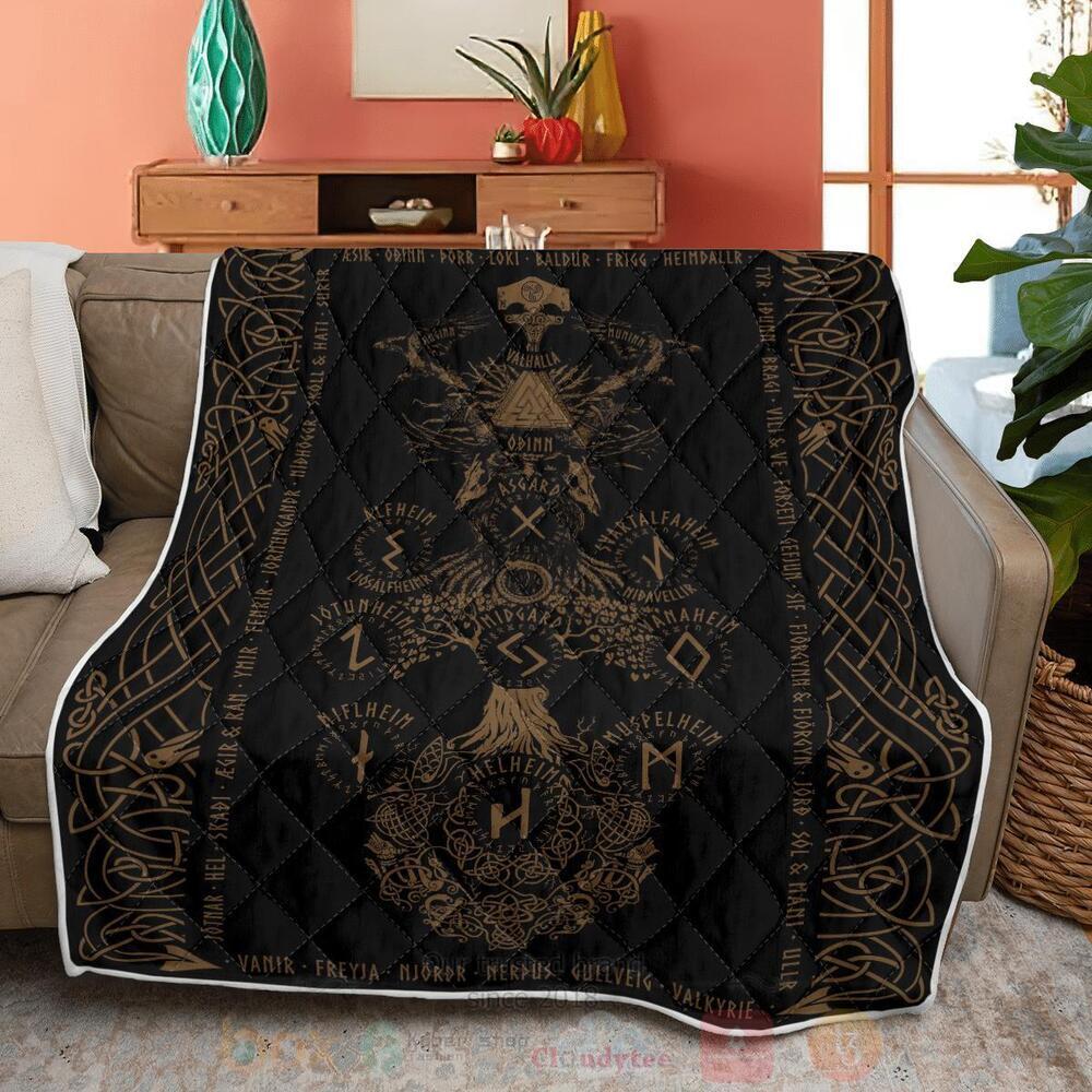 Tree Of Life Viking Yggdrasil Quilt