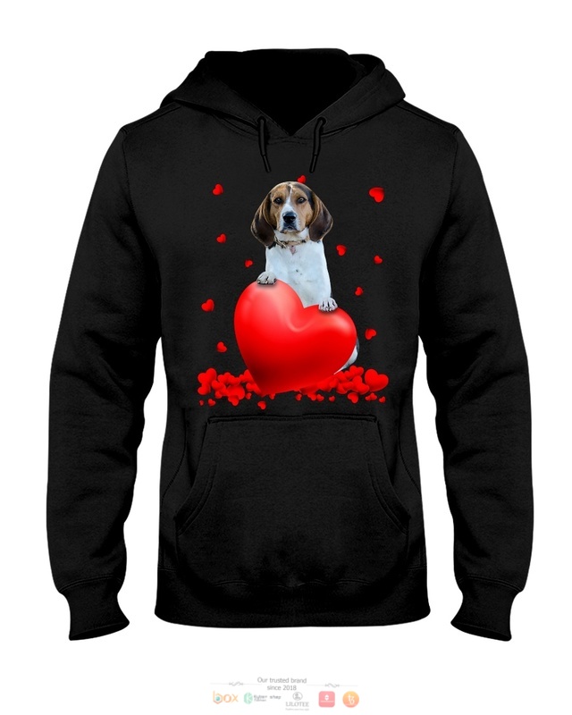 Treeing Walker Coonhound Valentine Hearts shirt hoodie 1 2 3 4 5 6 7