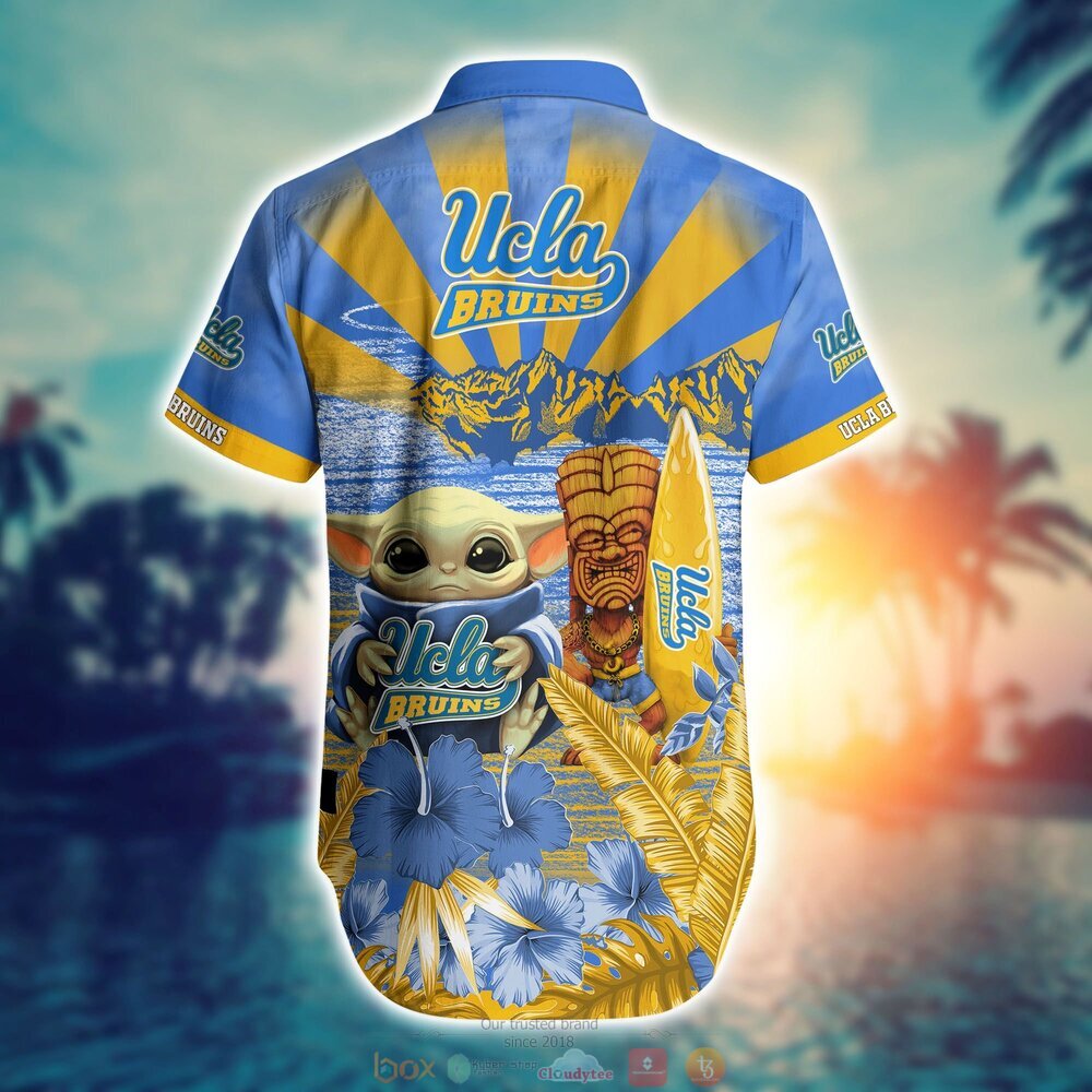 UCLA Bruins Baby Yoda NCAA Hawaiian Shirt, Shorts 3 UCLA Bruins NCAA Baby Yoda Hawaiian Shirt Shorts 1 2
