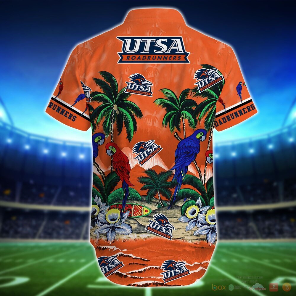 UTSA Roadrunners Parrot Island NCAA Hawaiian Shirt and Shorts 3 UTSA Roadrunners NCAA Island Hawaiian Shirt and Shorts 1 2