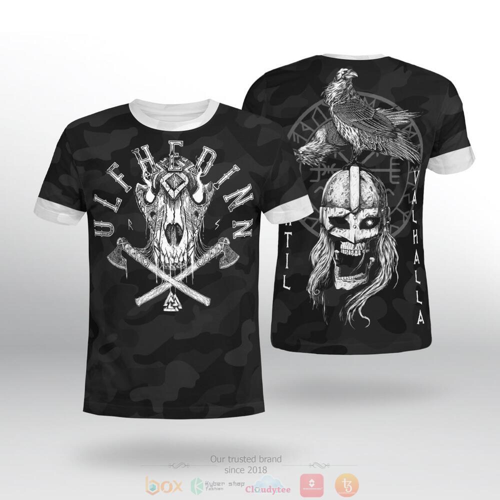 Ulfhedinn Untill Valhalla black camo jersey shirt, hoodie 2 Ulfhedinn Untill Valhalla black camo 3d shirt hoodie 1